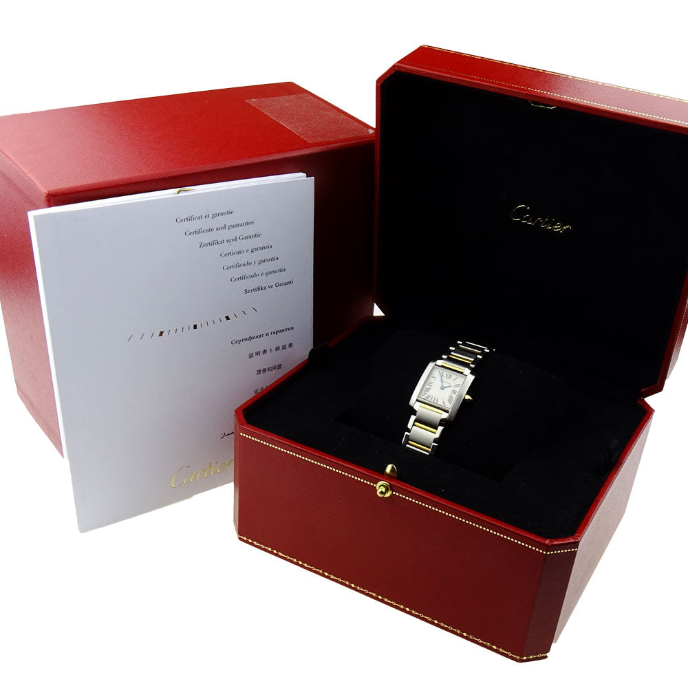 Cartier Tank Francaise Steel &amp; Gold Ladies W51007Q4