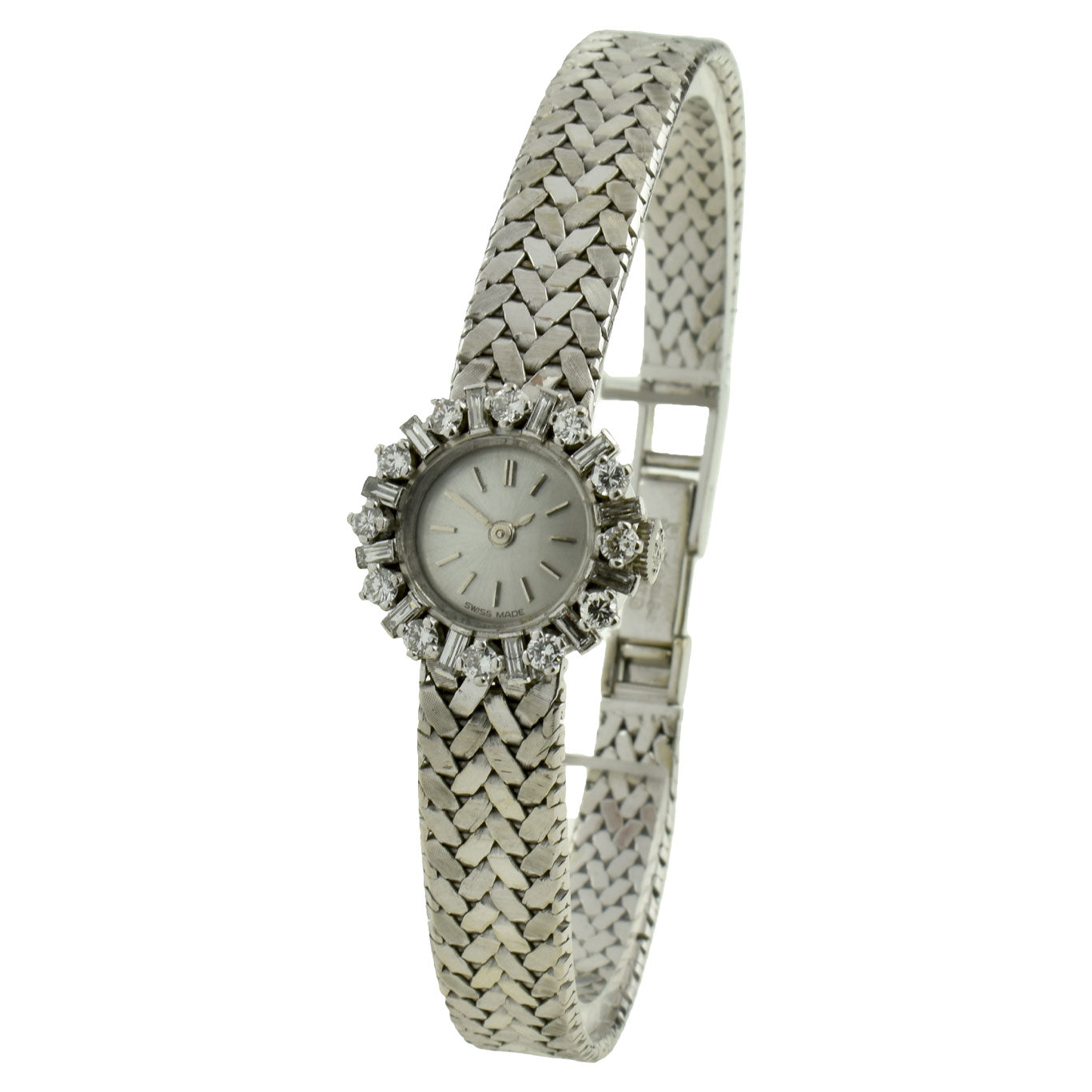 Ulysee Nardin 18ct White Gold Diamond Set Mechanical Wristwatch