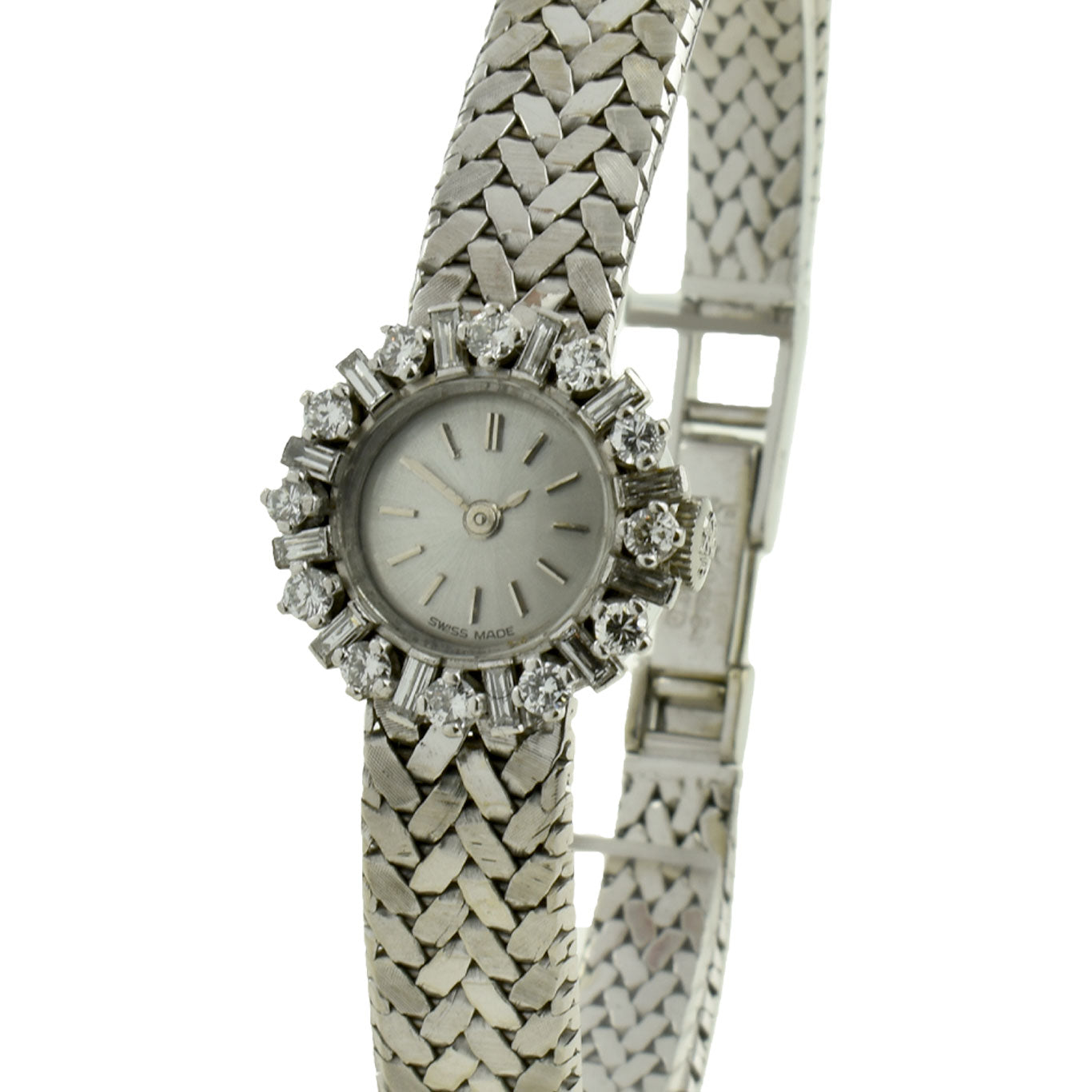 Ulysee Nardin 18ct White Gold Diamond Set Mechanical Wristwatch