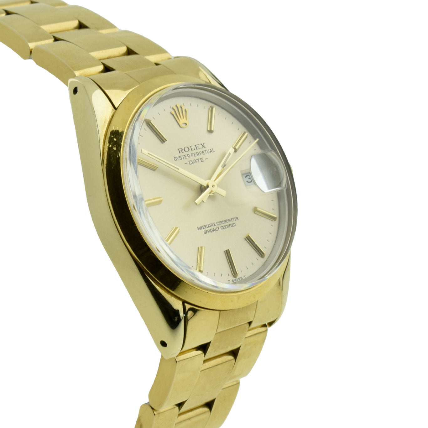 Rolex Date Oyster Perpetual Gold Cap 15505