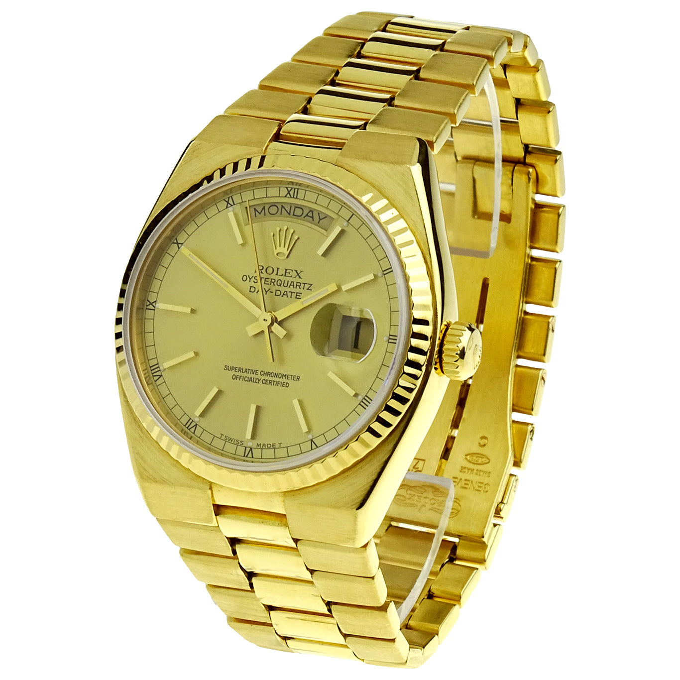 Rolex Day-Date Oysterquartz 18k Gold 19018 at Parkers Jewellers