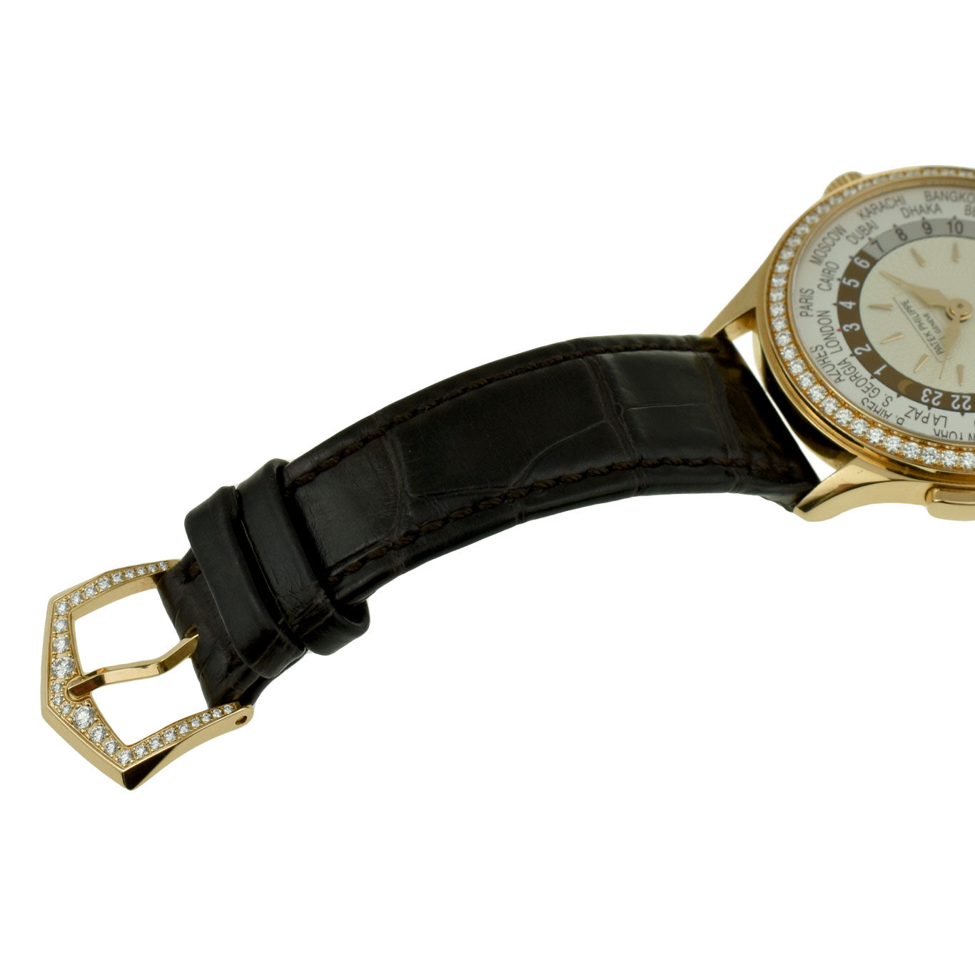Patek Philippe World Time18ct Rose Gold Diamond Set 7130R-013