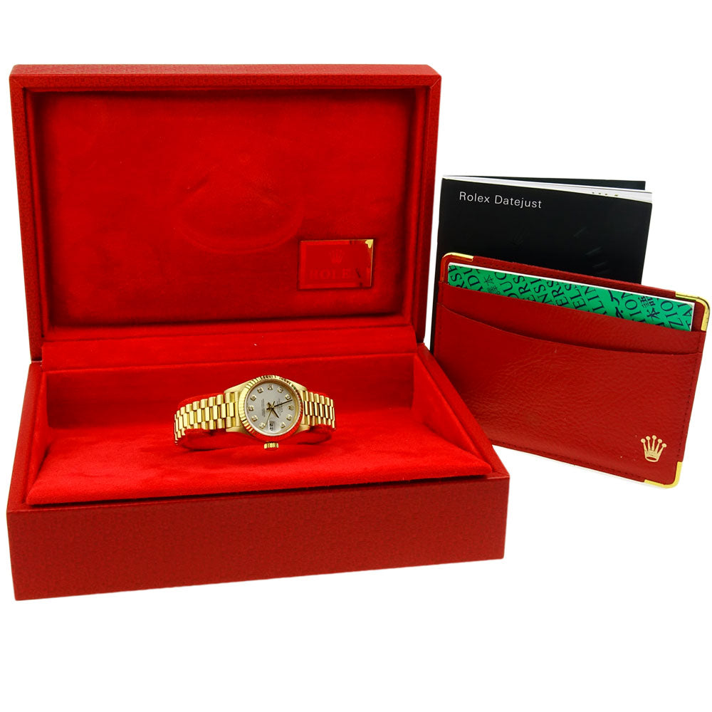 Rolex Lady Datejust Diamond Dot 18k Gold 69178