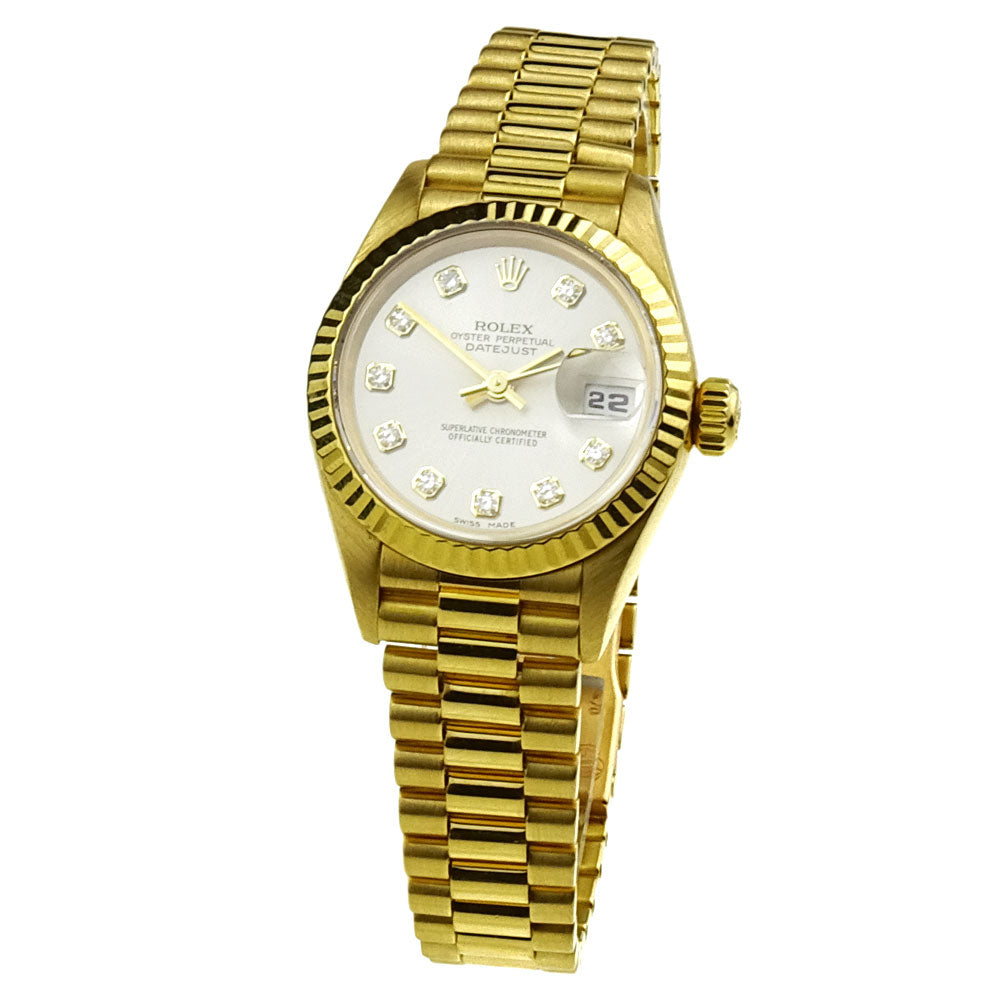 Rolex Lady Datejust Diamond Dot 18k Gold 69178