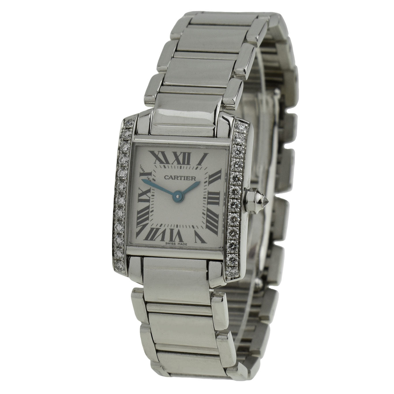 Cartier Tank Francaise 18ct White Gold Diamond Set 2403