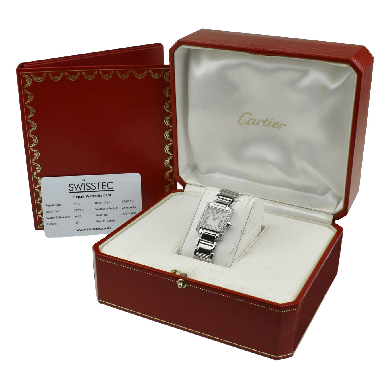 Cartier Tank Francaise 18ct White Gold Diamond Set 2403