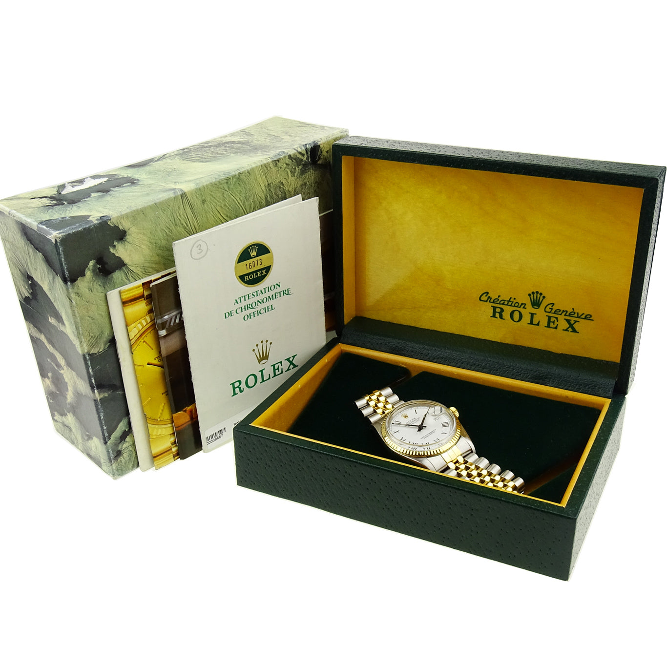 Rolex Datejust Oyster Perpetual Steel and Gold "Buckley" Dial 16013