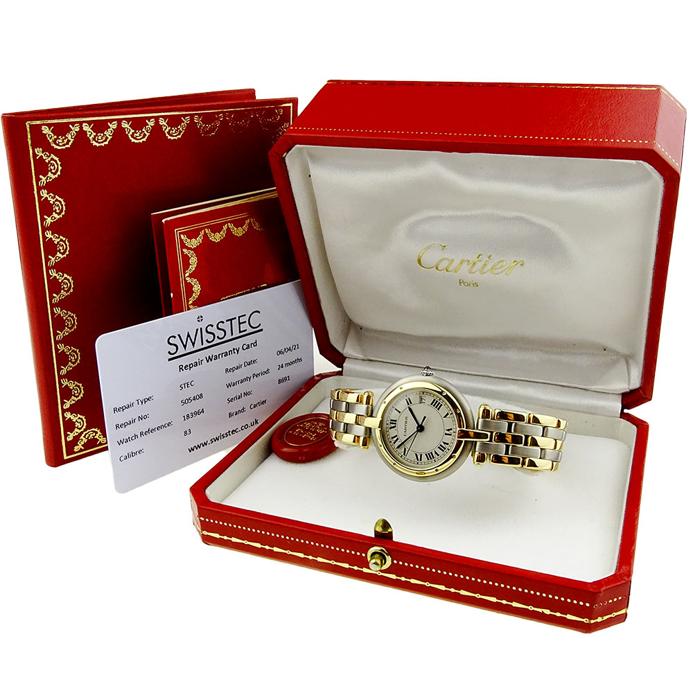 Cartier Panthere Steel and Gold Quartz