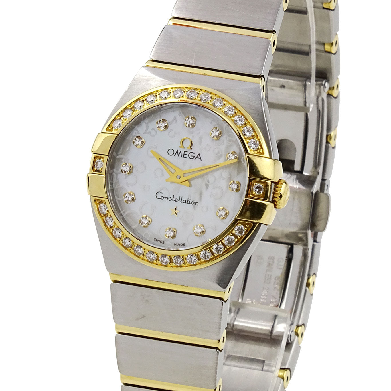 Omega Constellation Steel &amp; Gold Diamond Set 123.25.24.60.55.010