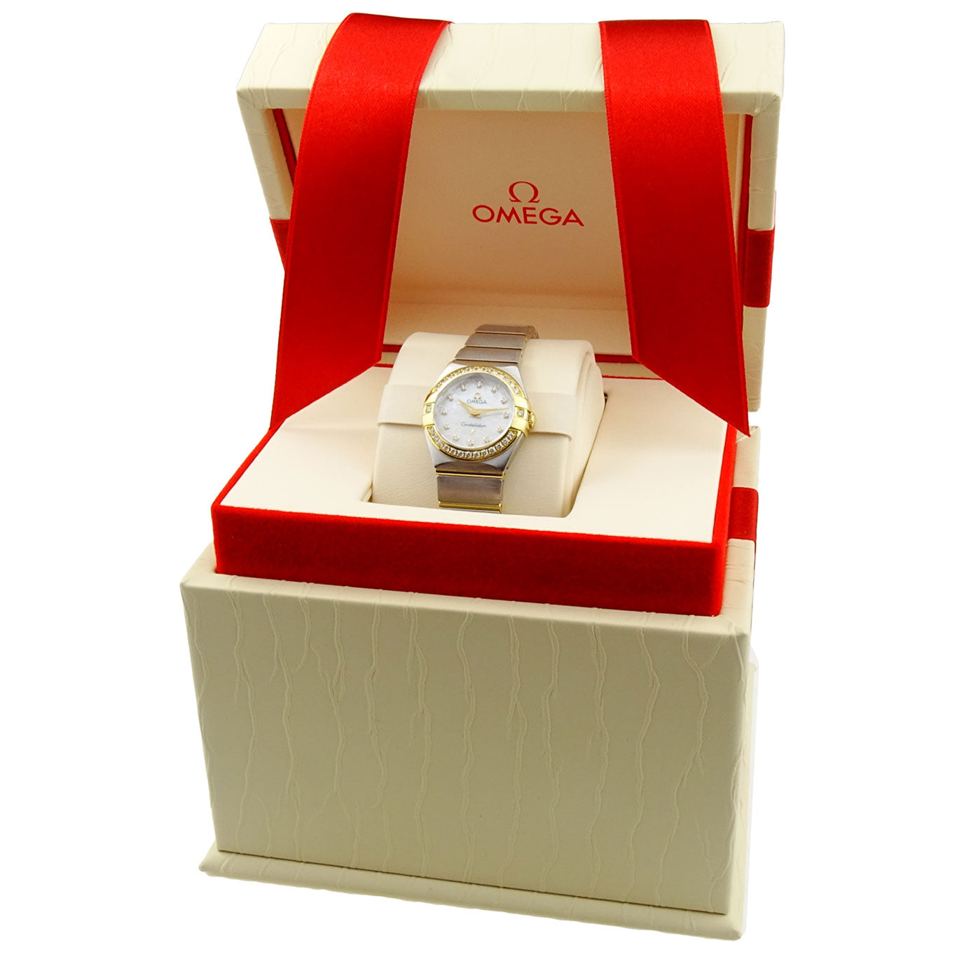 Omega Constellation Steel &amp; Gold Diamond Set 123.25.24.60.55.010