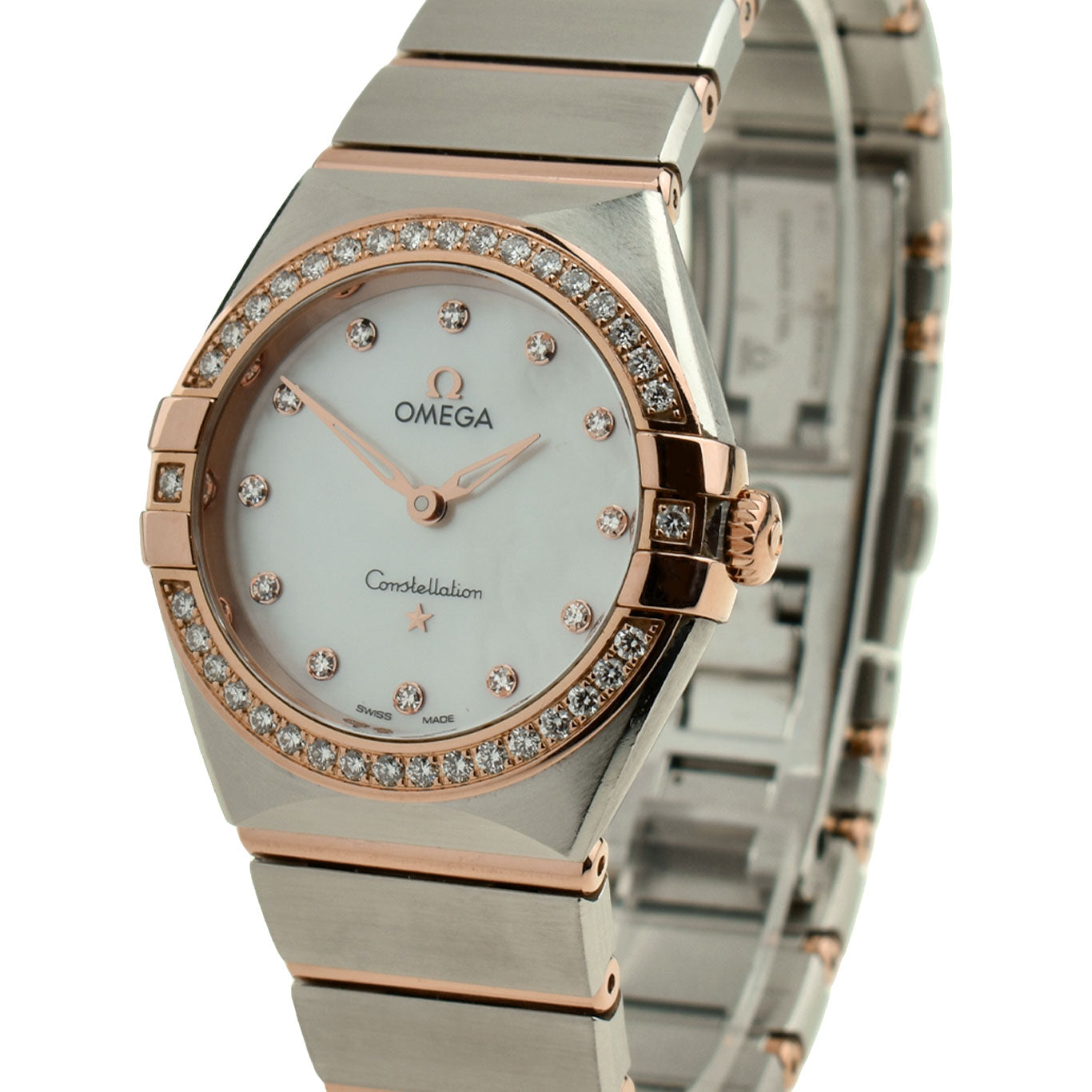 Omega Constellation Steel &amp; Rose Gold Diamond Set 131.25.28.60.55.001