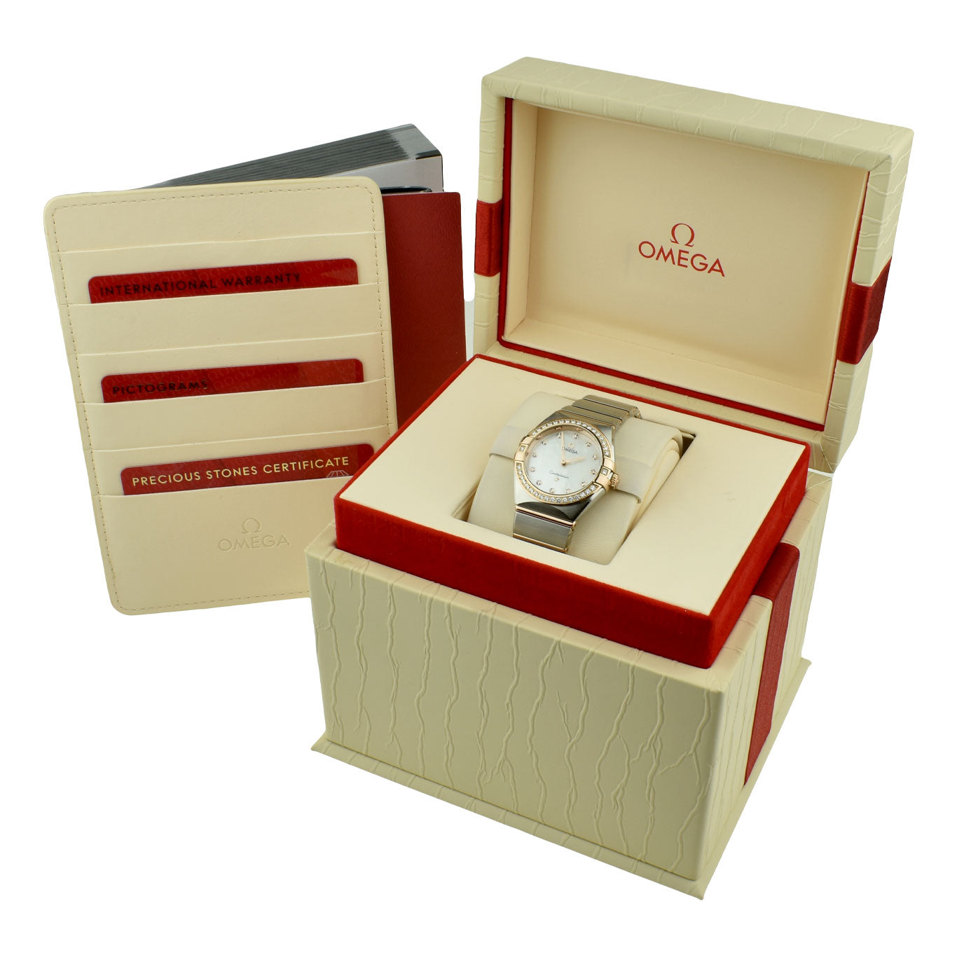 Omega Constellation Steel &amp; Rose Gold Diamond Set 131.25.28.60.55.001