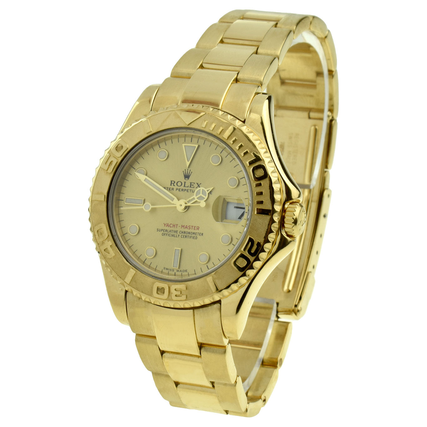 Rolex Yacht-Master Oyster Perpetual 18ct Gold 168628 at Parkers Jewellers
