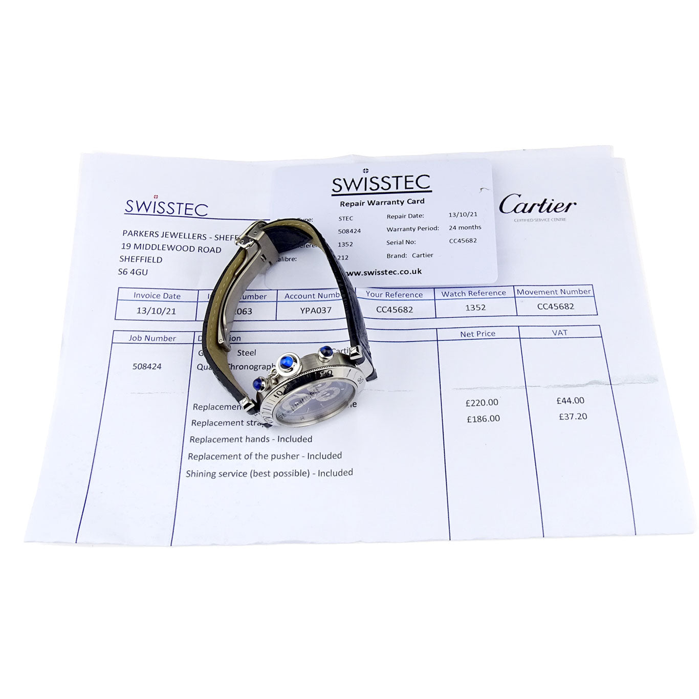 Cartier Pasha Chronoflex 1352
