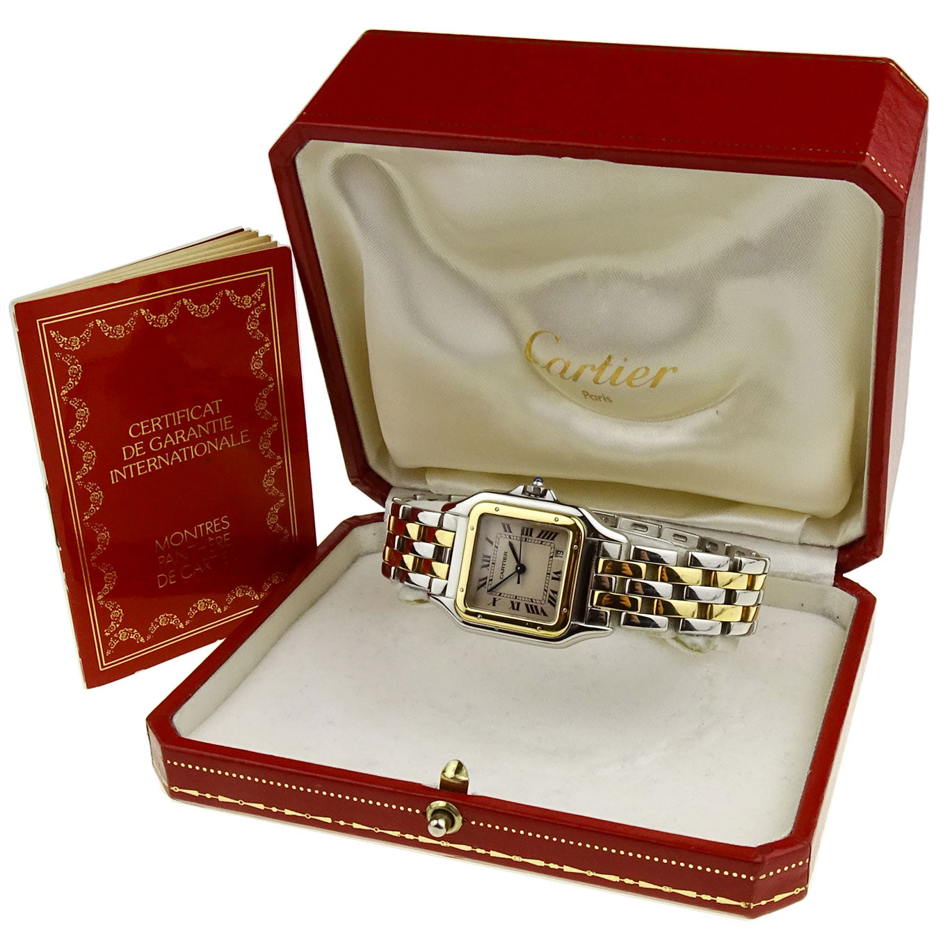 Cartier Panthere Steel and Gold Quartz W25028B6