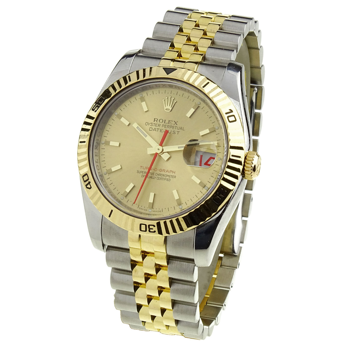 Rolex Datejust Turn-O-Graph Steel and Gold 116263