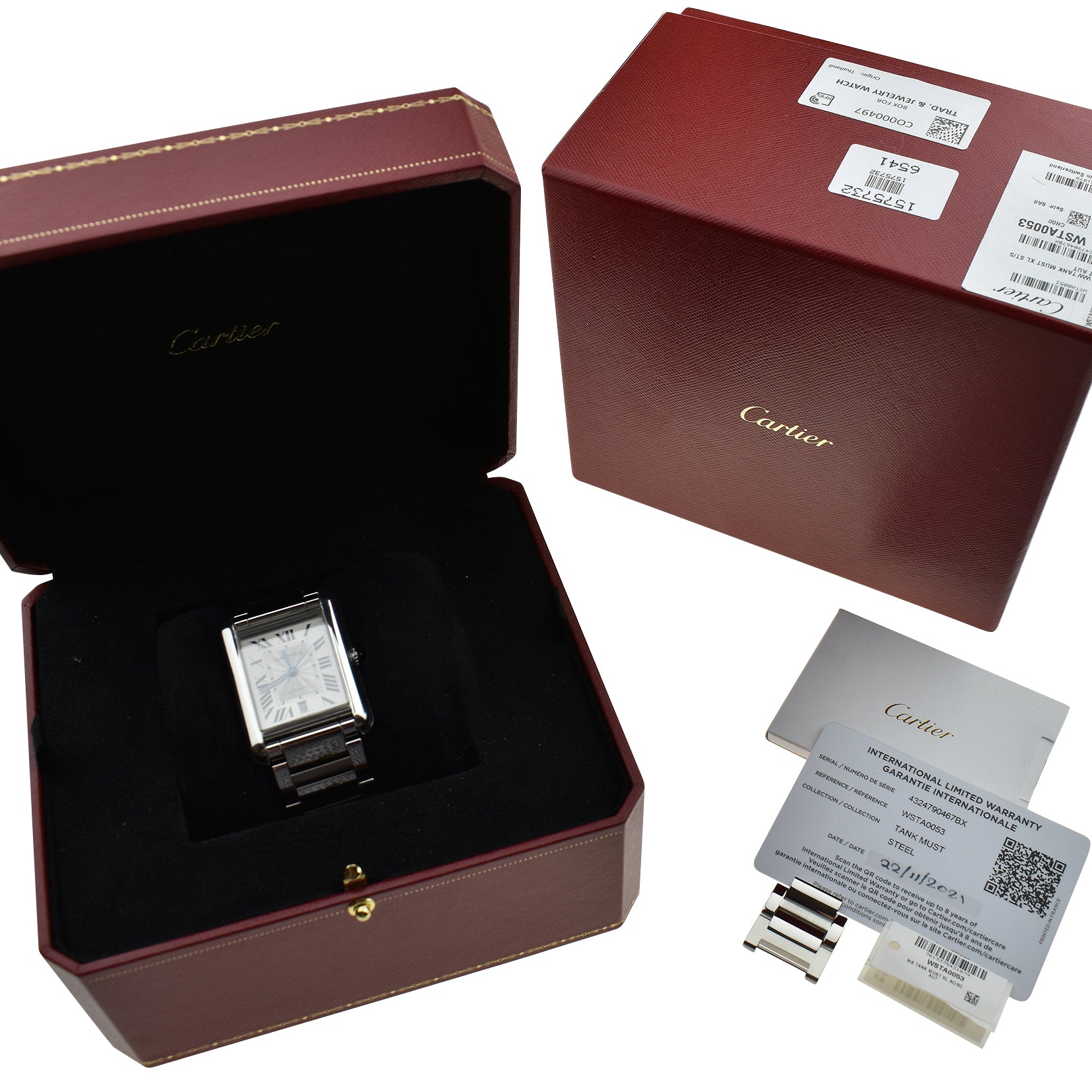 Cartier Tank Must De Cartier XL Stainless Steel WSTA0053