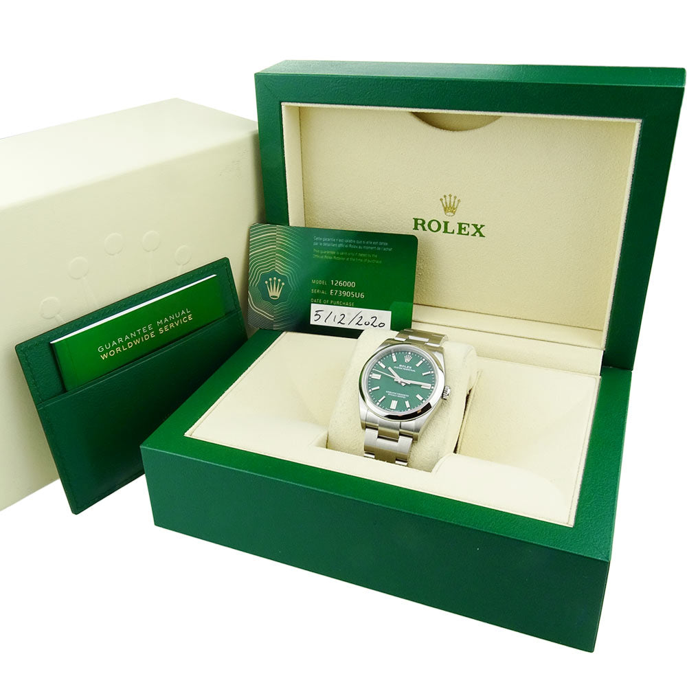 Rolex Oyster Perpetual 36 NEW Green Dial 126000
