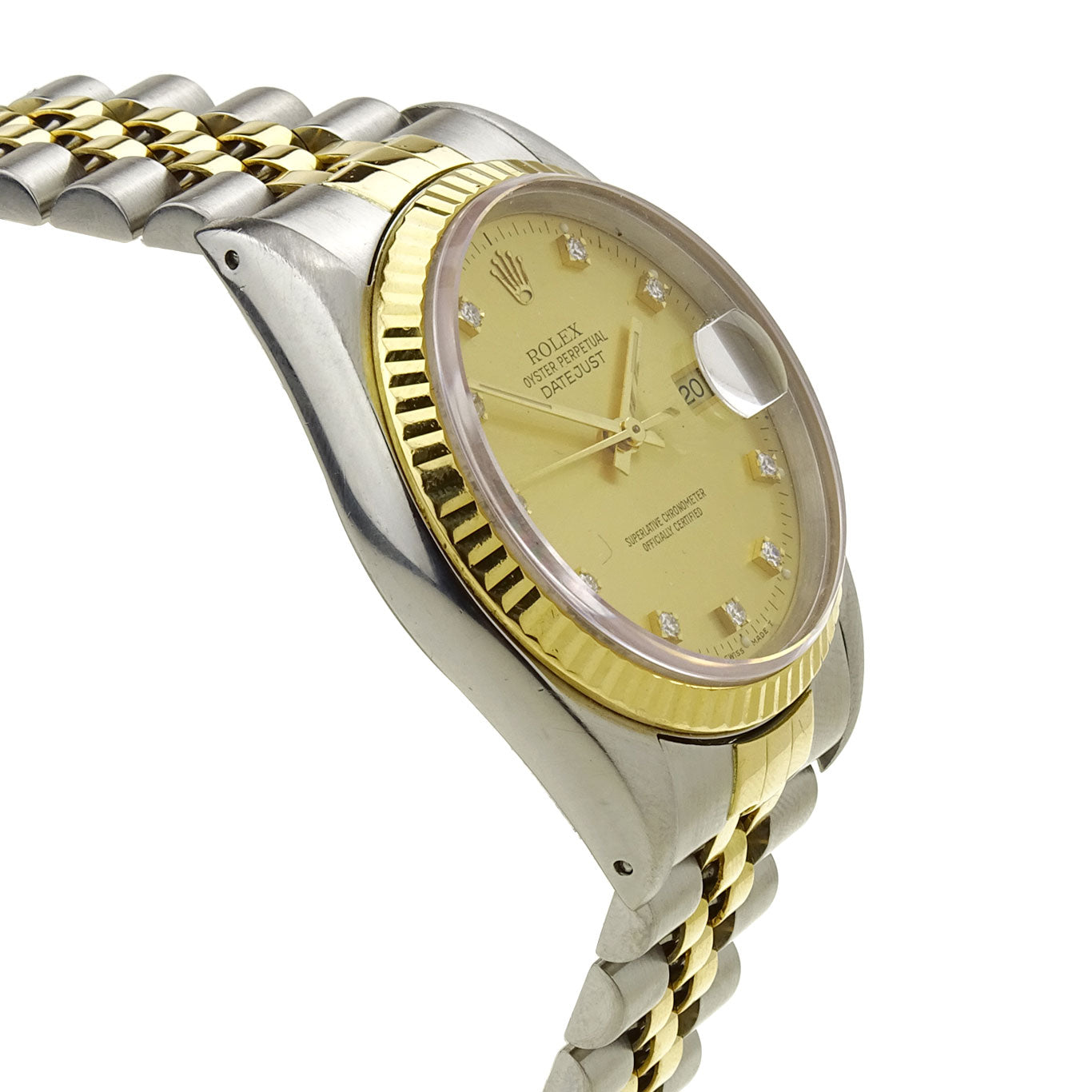 Rolex Datejust Steel and Gold Diamond Dot 16233