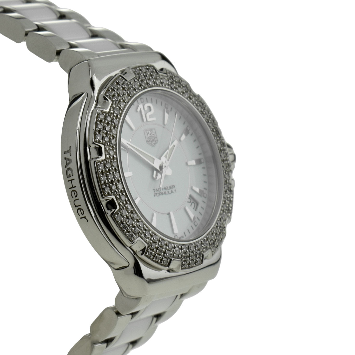Tag Heuer F1 Steel &amp; Ceramic Diamond Set Quartz WAH1215