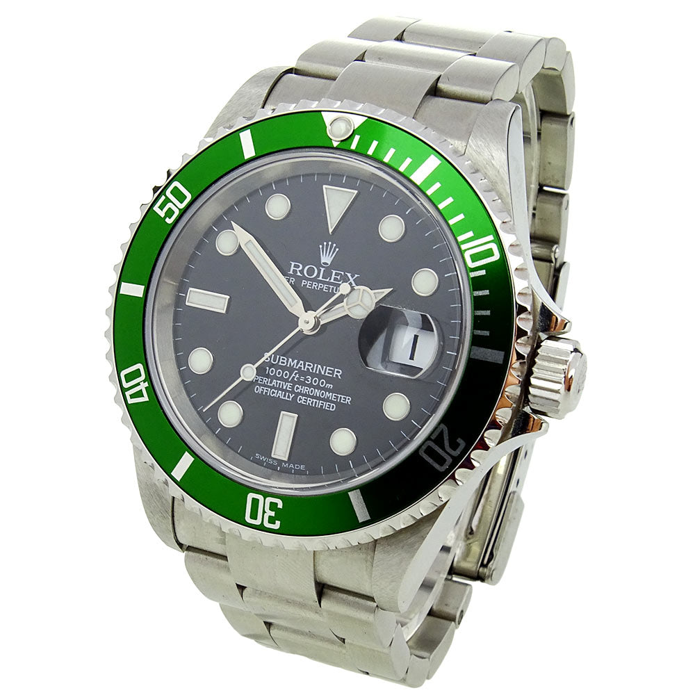 Rolex Submariner 'Kermit' Date 16610 Flat 4, Original Dial, Original Bezel