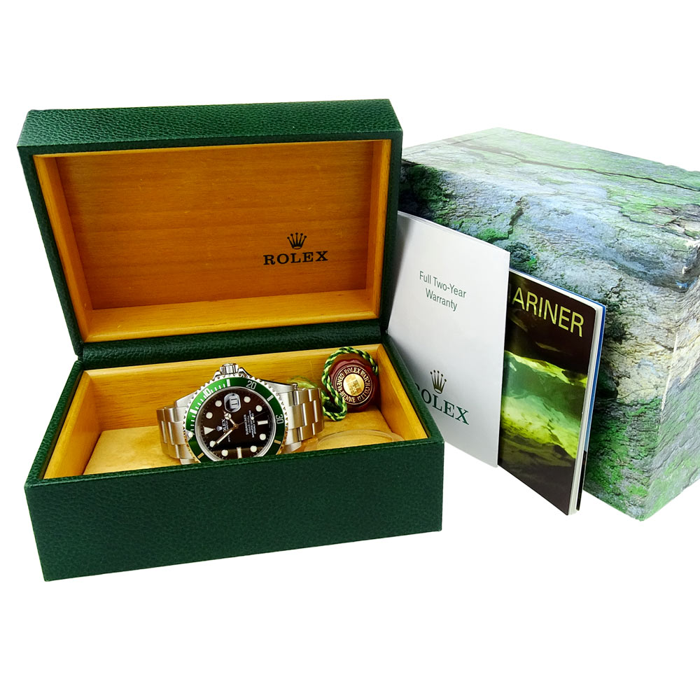 Rolex Submariner 'Kermit' Date 16610 Flat 4, Original Dial, Original Bezel