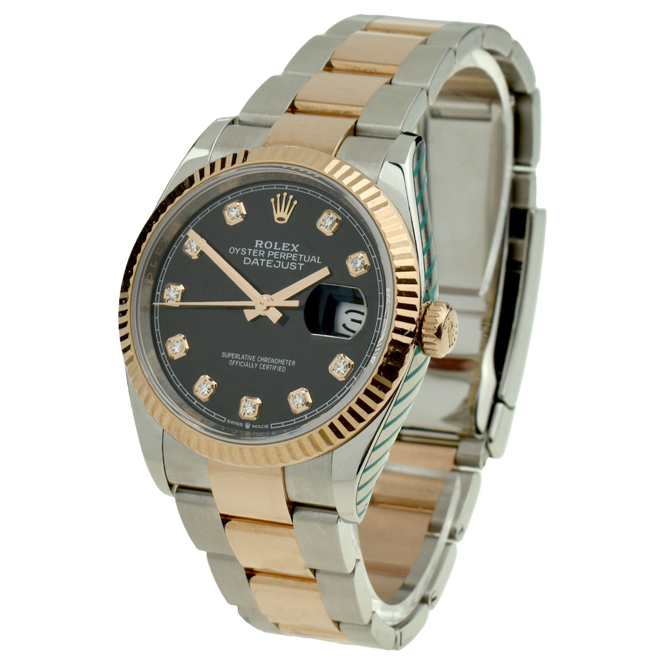 Rolex Datejust 36 Steel & Rose Gold Diamond Dot 126231 at Parkers Jewellers