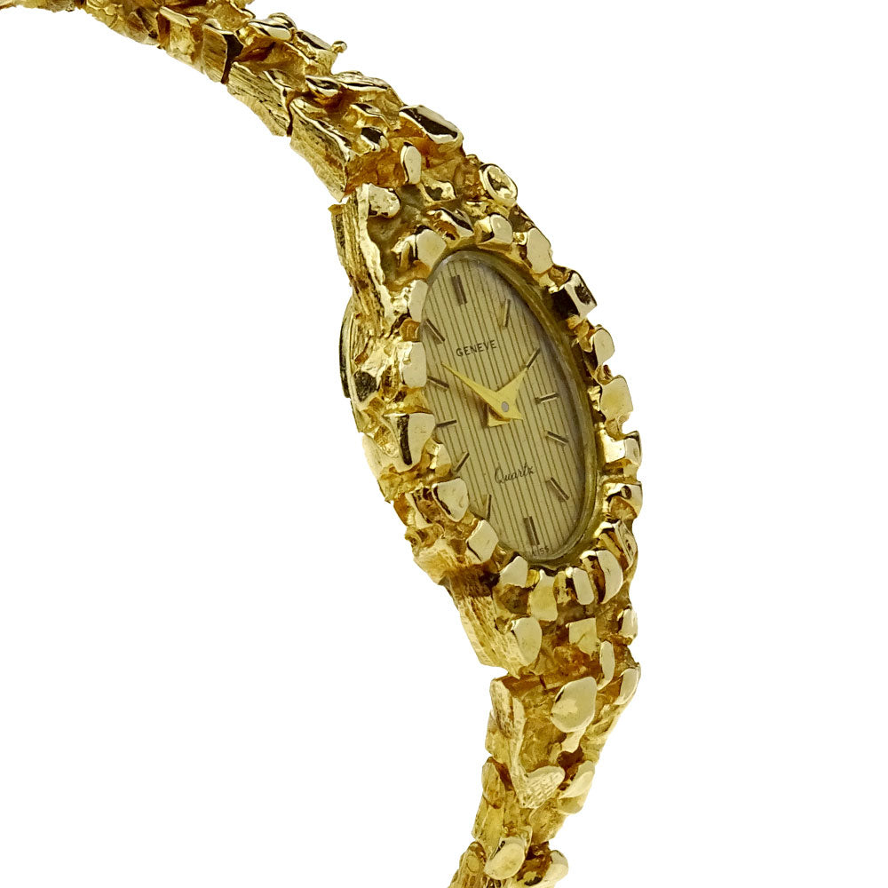 Geneve Ladies 14ct Gold Quartz Wristwatch