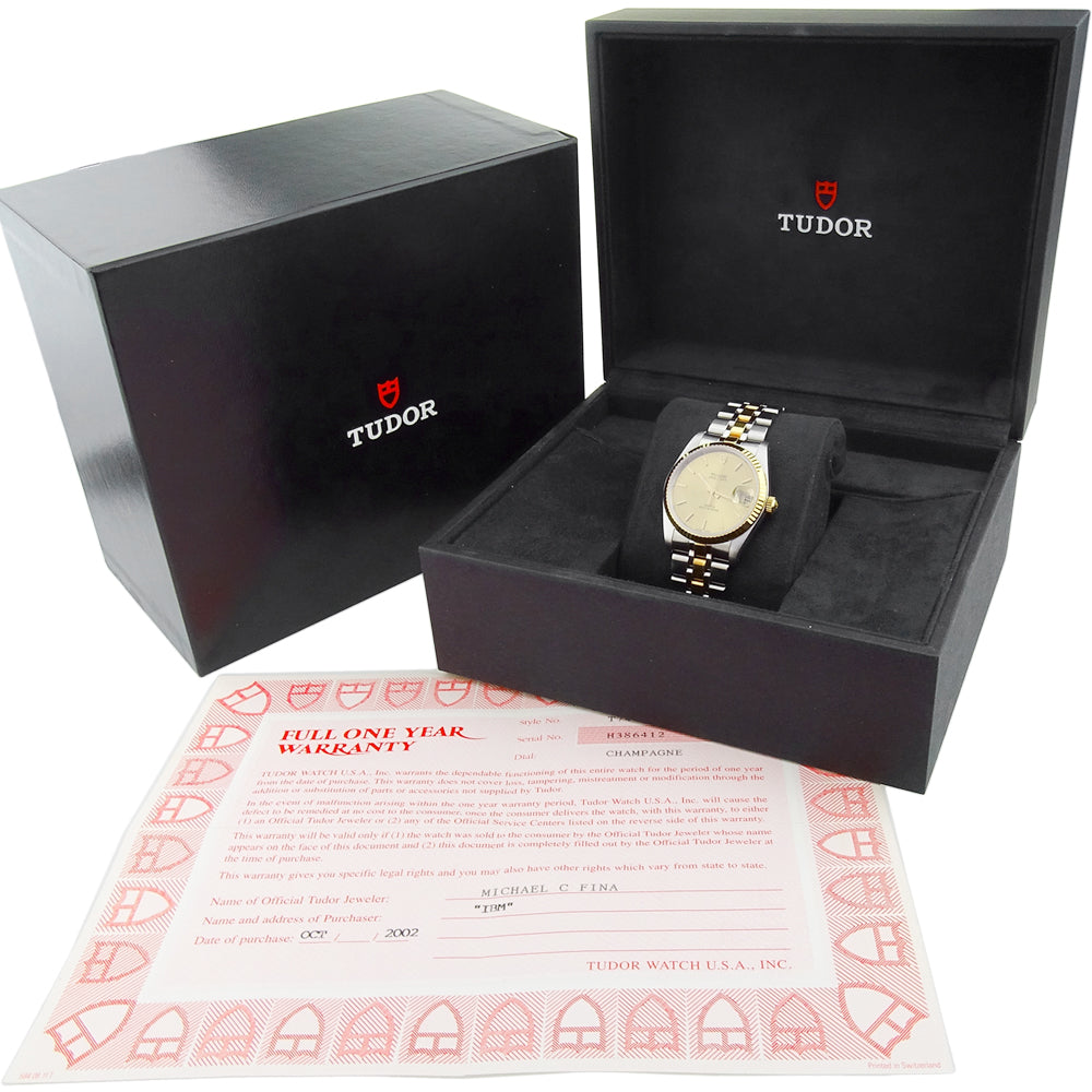 Tudor Prince Date Steel &amp; Gold 74033