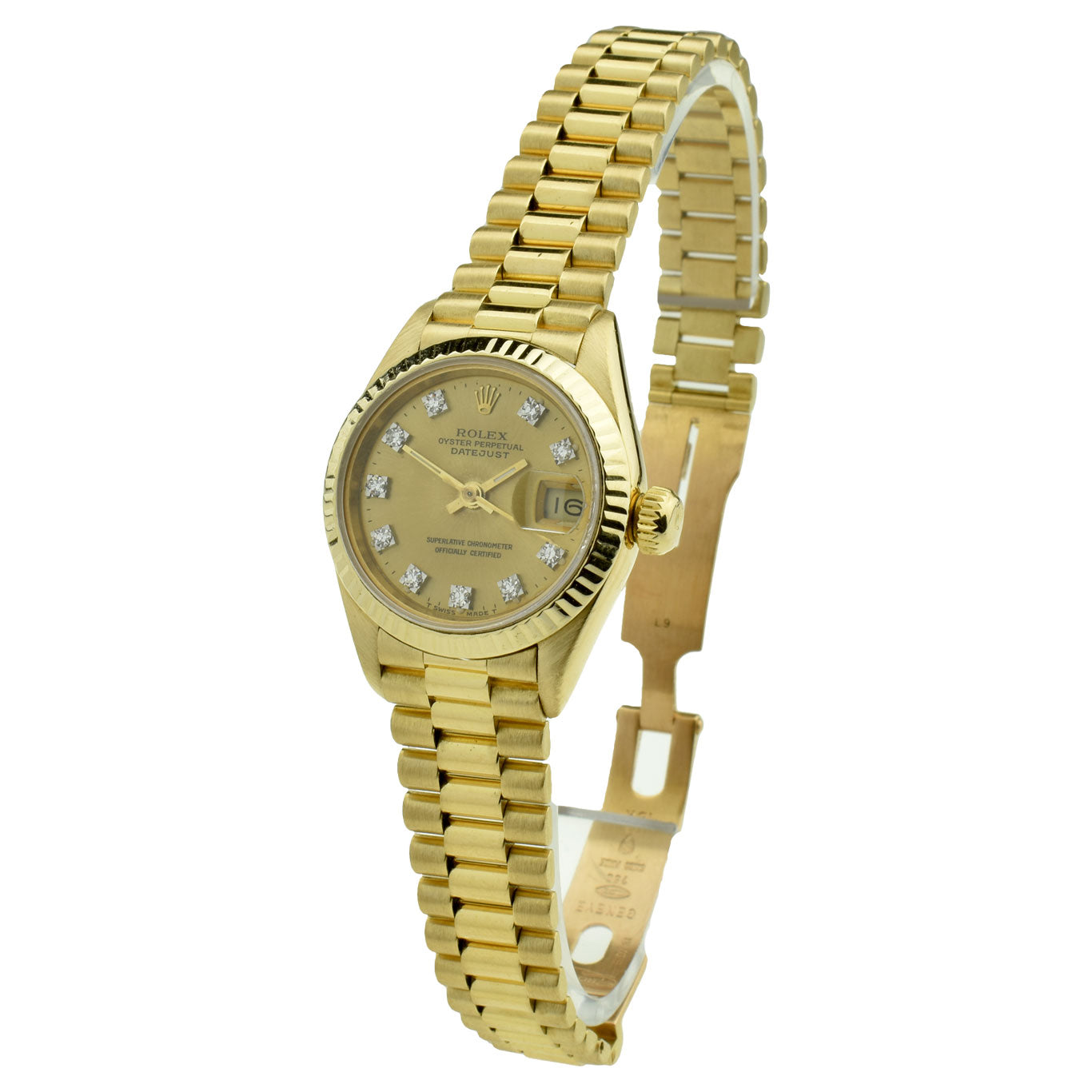 Rolex Lady Datejust 18k Gold Diamond Dot at Parkers Jewellers