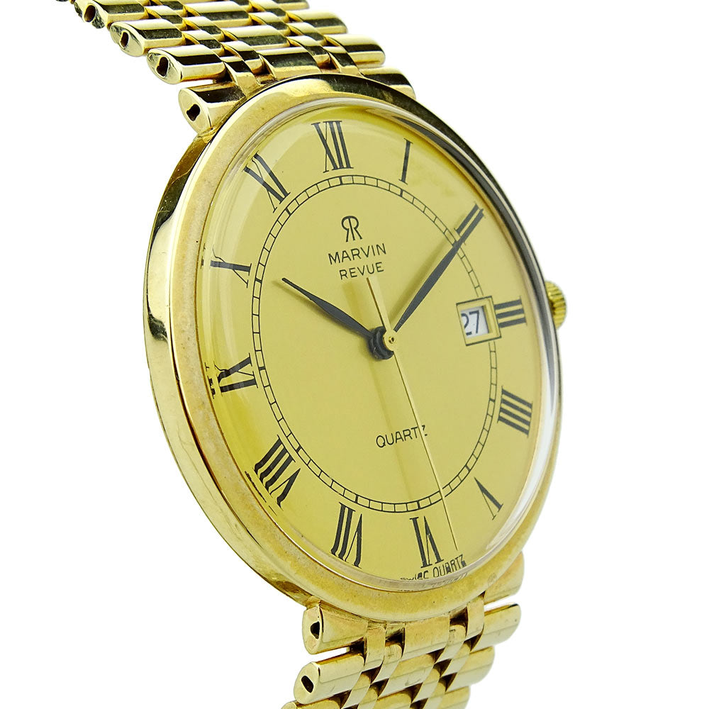 Marvin Revue Gents 9ct Gold Quartz