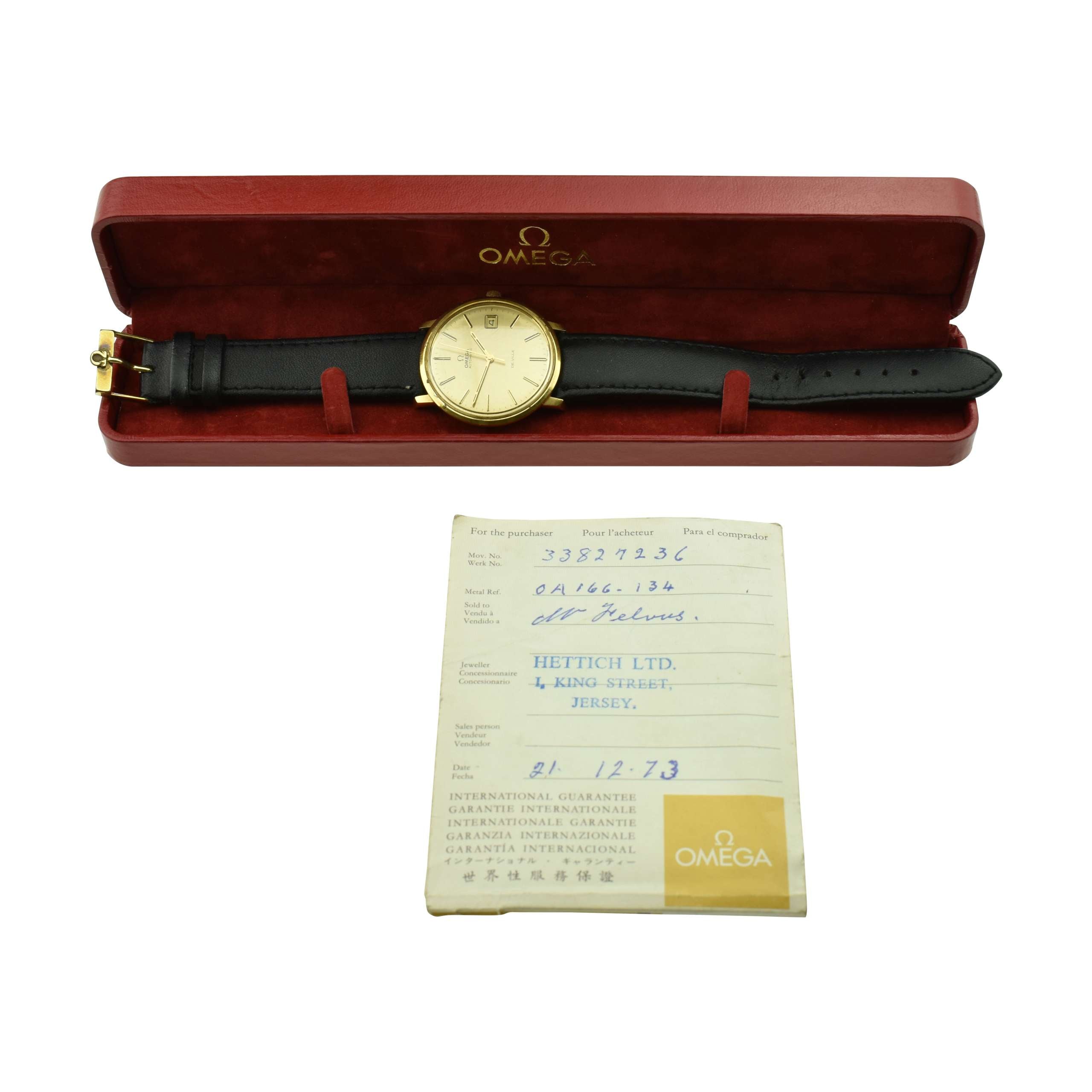 Omega De Ville 18ct Yellow Gold 166.134