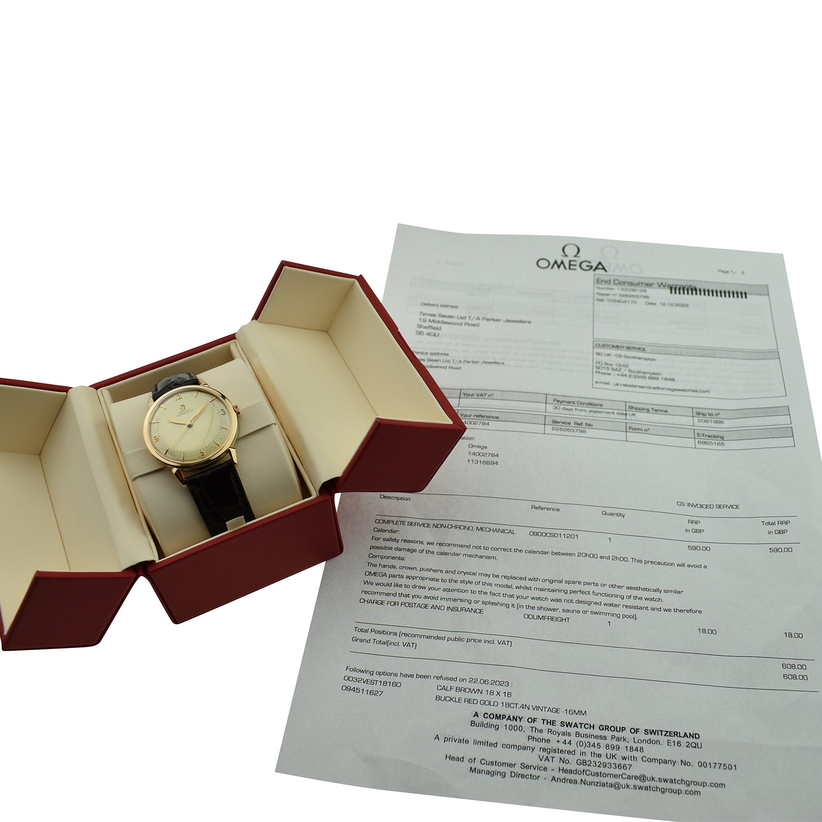 Omega Vintage Automatic 18ct Rose Gold
