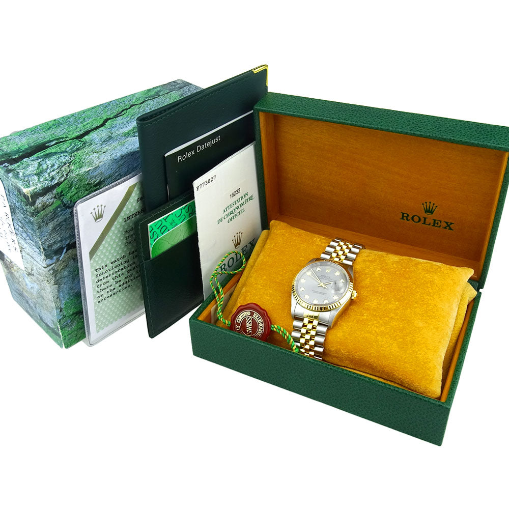 Rolex Datejust Steel and Gold Diamond Dot 16233