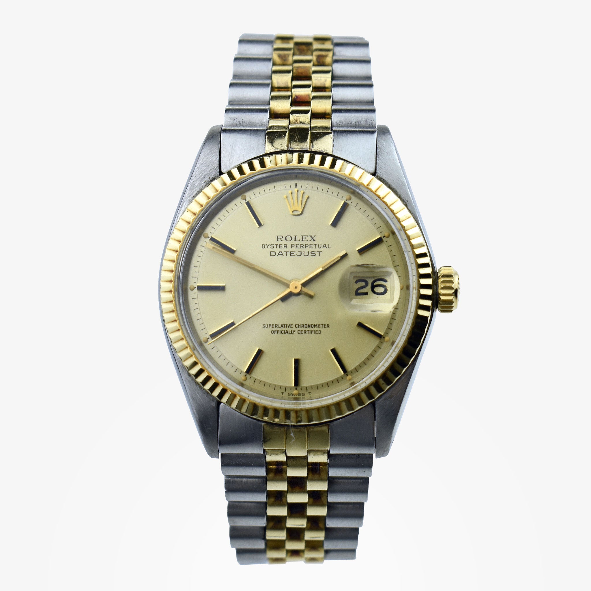 Rolex Oyster Perpetual Datejust Jubilee Bi Metal 1600