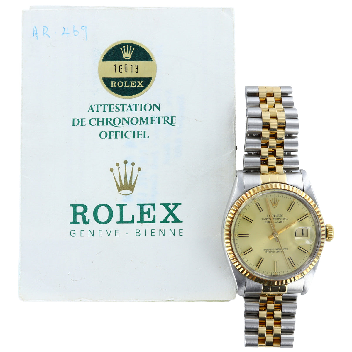 Rolex Datejust Stainless Steel & Gold 16013