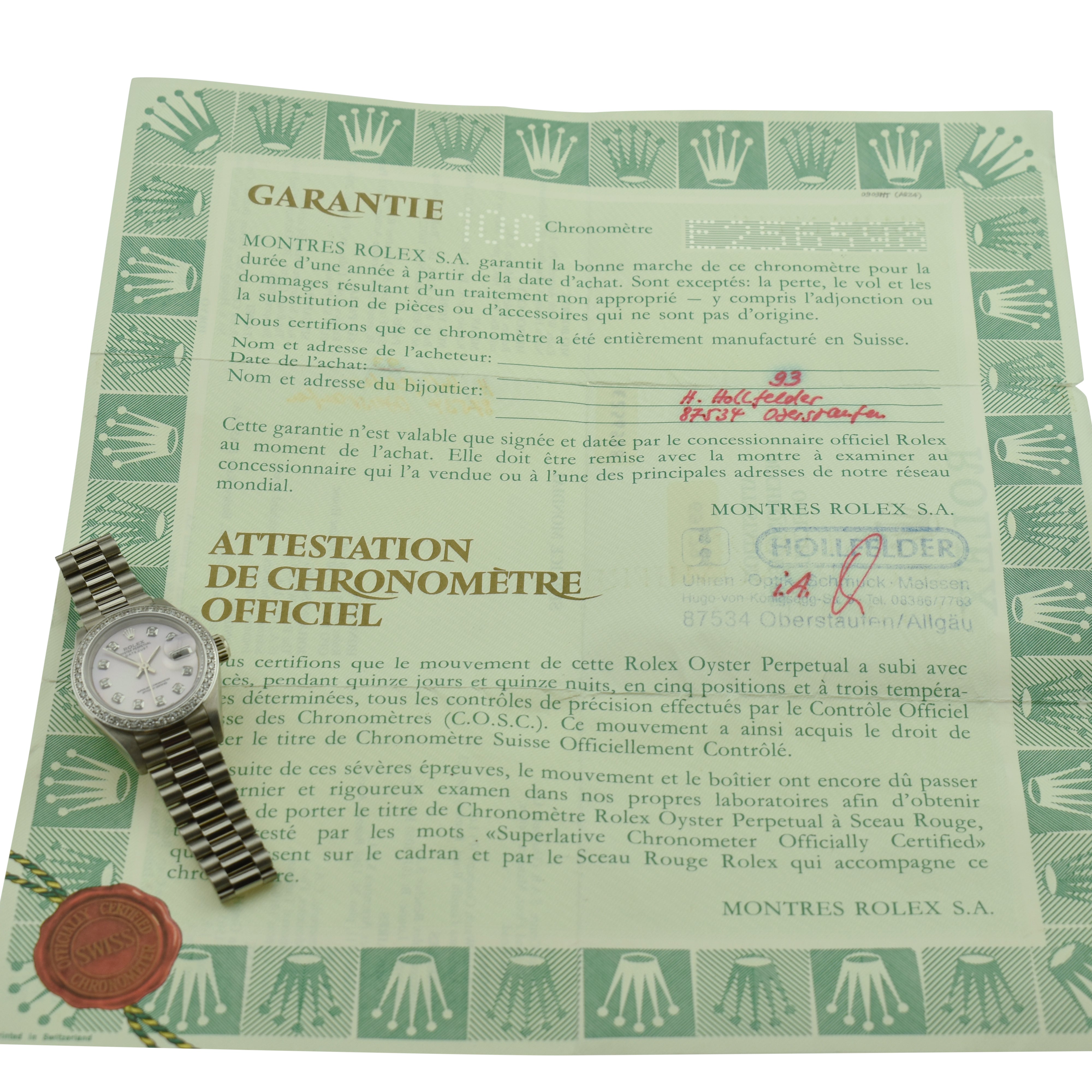 Rolex Ladies Datejust Diamond-Set 69179