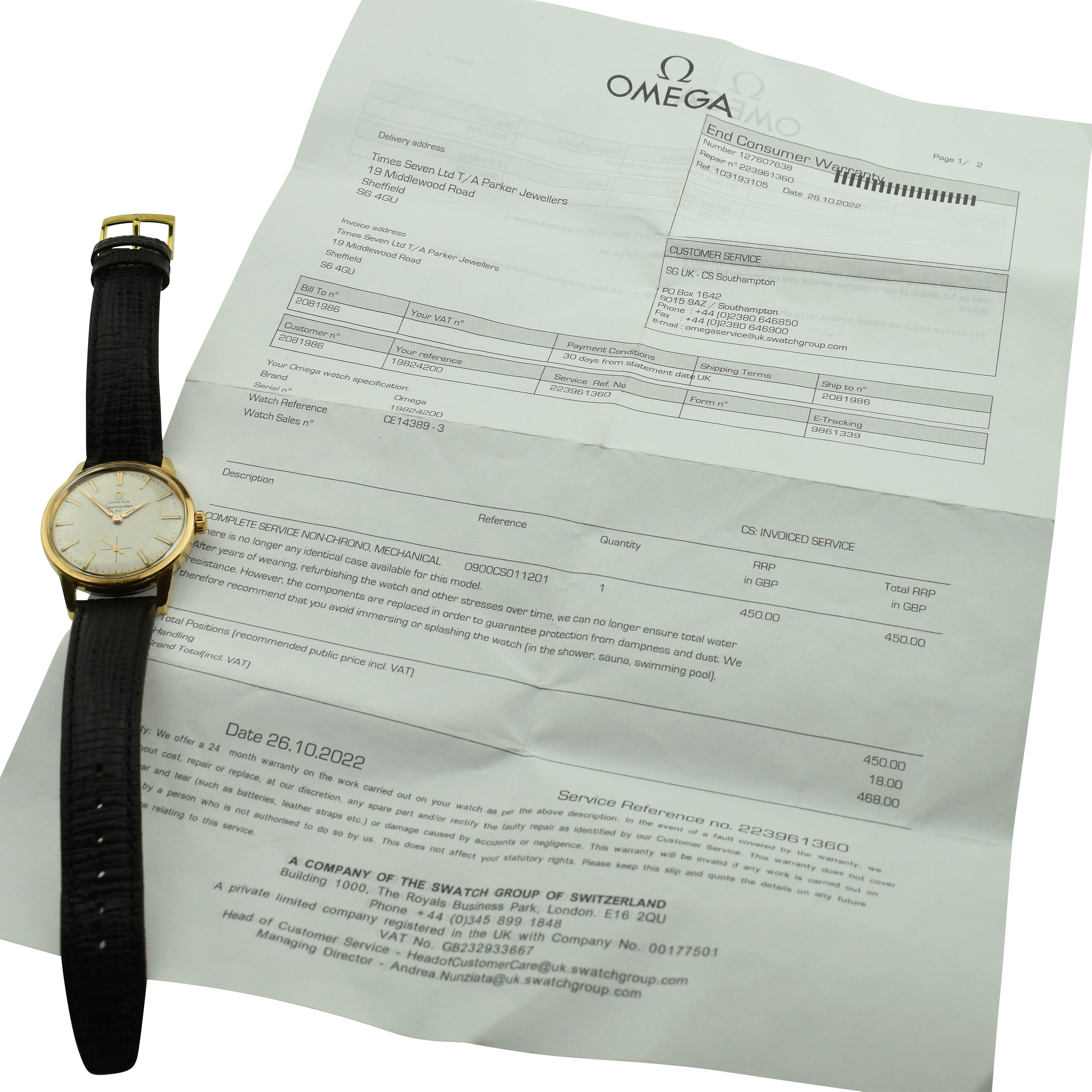 Omega Seamaster 30 Rose Gold 14389-3
