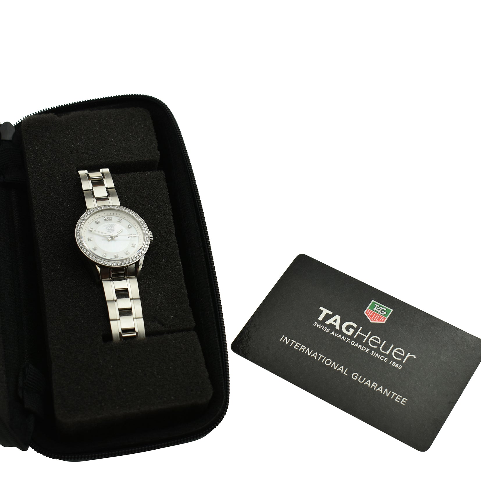 Tag Heuer Carrera Mother of Pearl Diamond Dial & Bezel WV1413