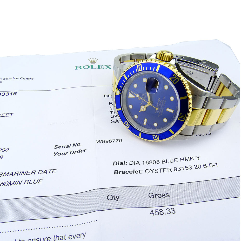 Rolex Submariner Date Steel and Gold 16613