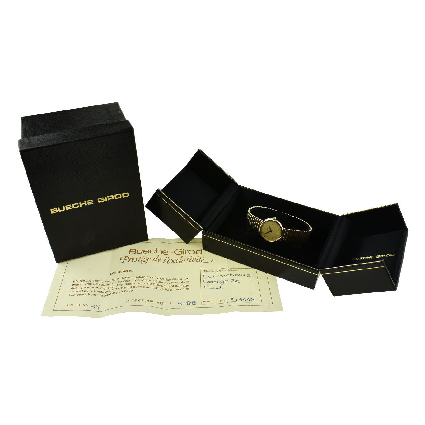Bueche-Girod 9ct Gold Quartz Wristwatch