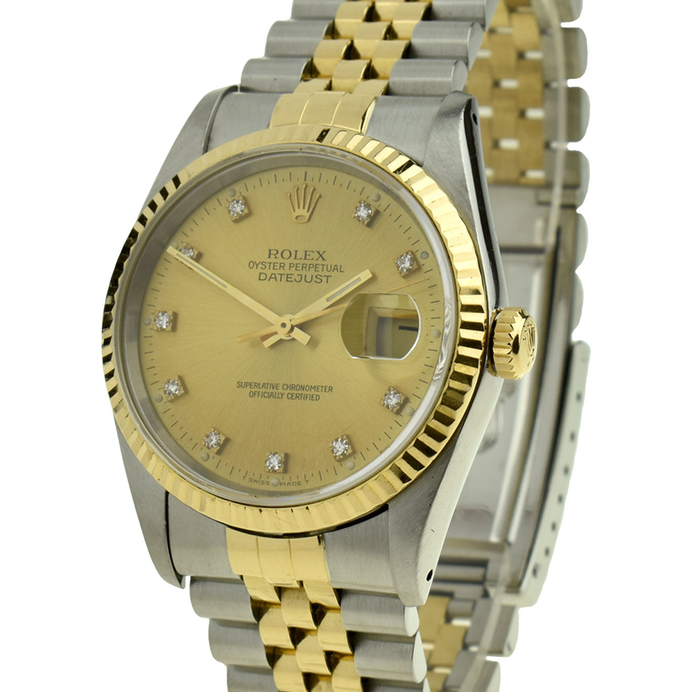 Rolex Datejust Steel &amp; Gold Diamond Dot 16233