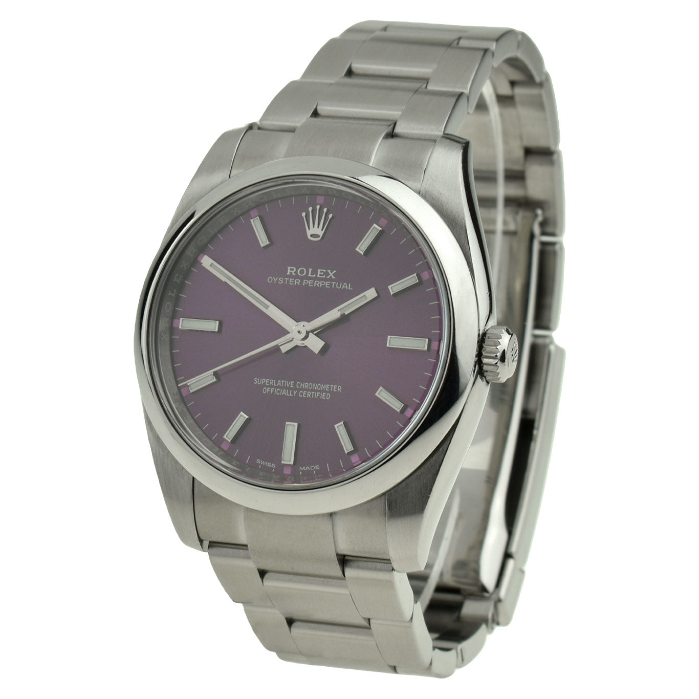 Rolex Oyster Perpetual 34 “Red Grape” 114200 at Parkers Jewellers