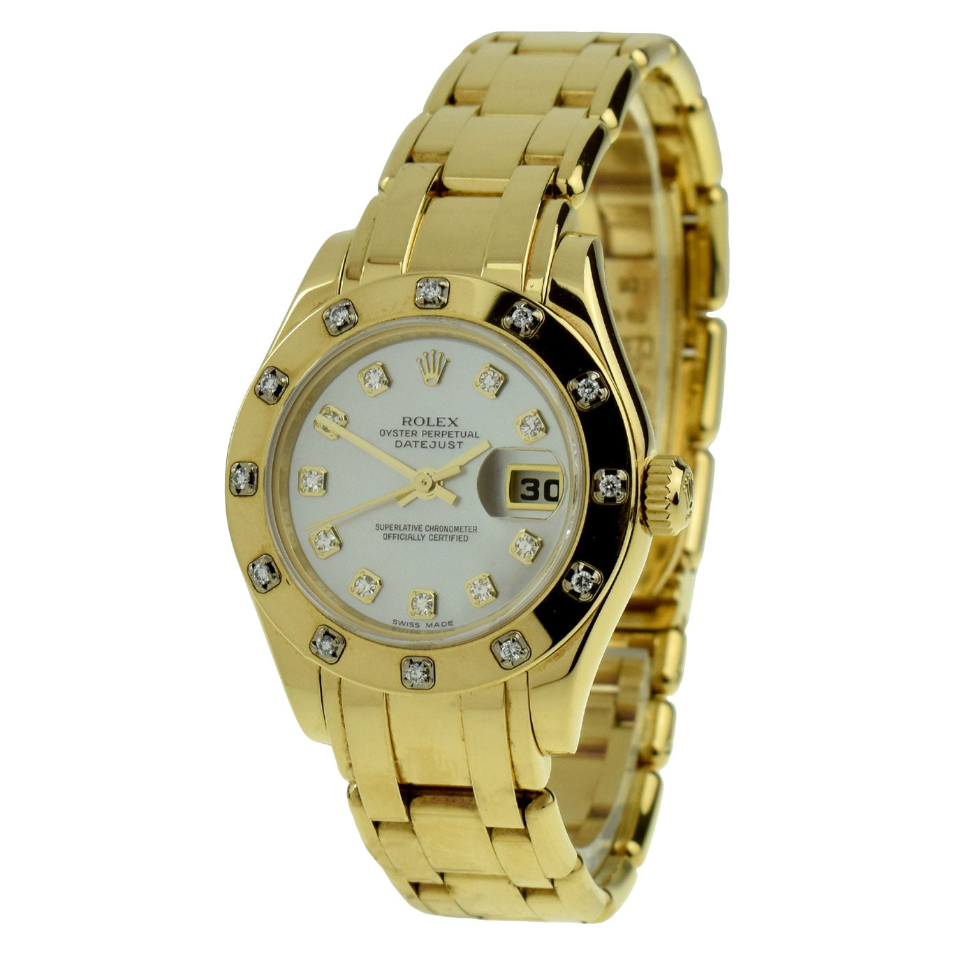 Rolex Lady Datejust Pearlmaster 18ct Gold Diamond Set 80318 at Parkers Jewellers