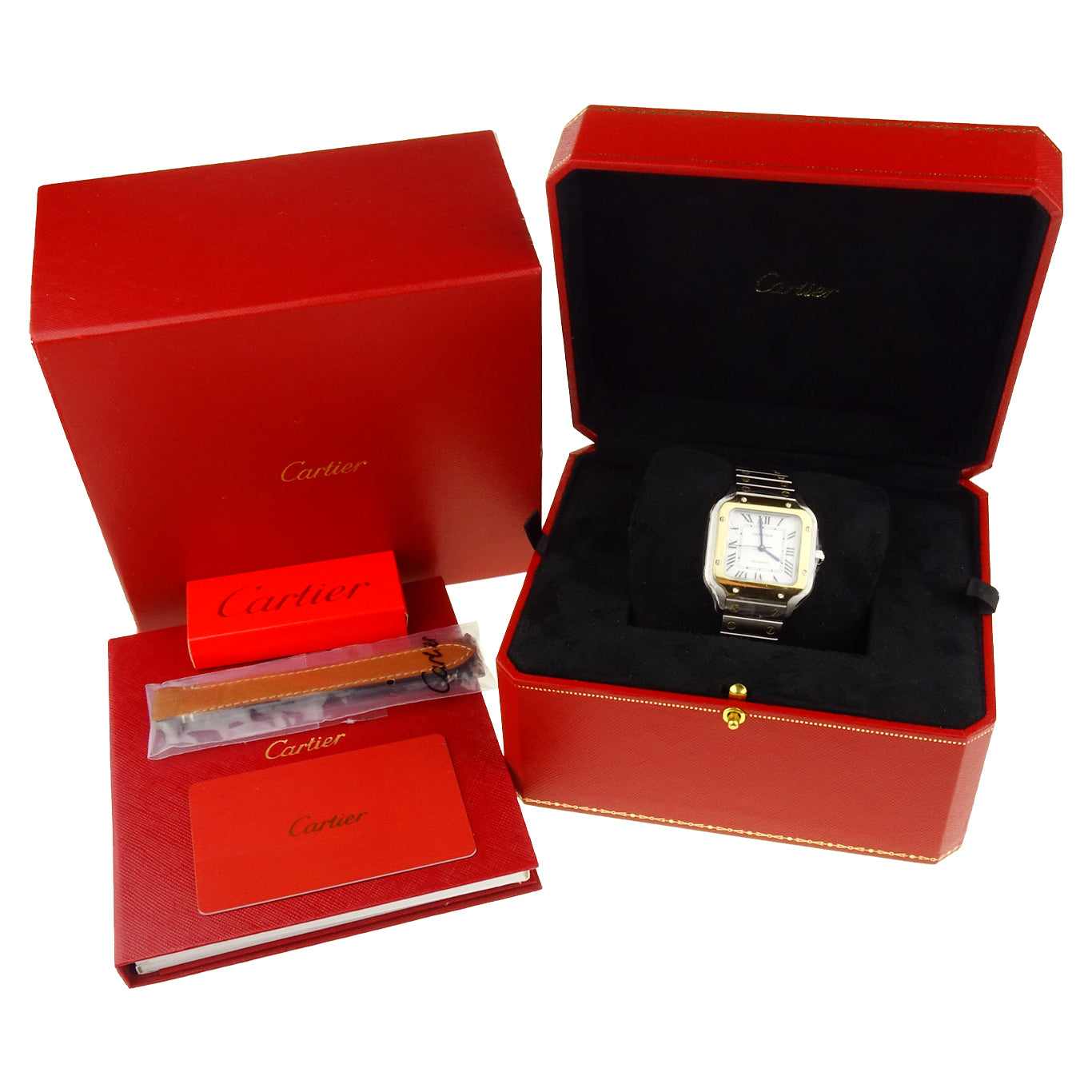 Cartier Santos De Cartier Medium Steel &amp; Gold W2SA0007