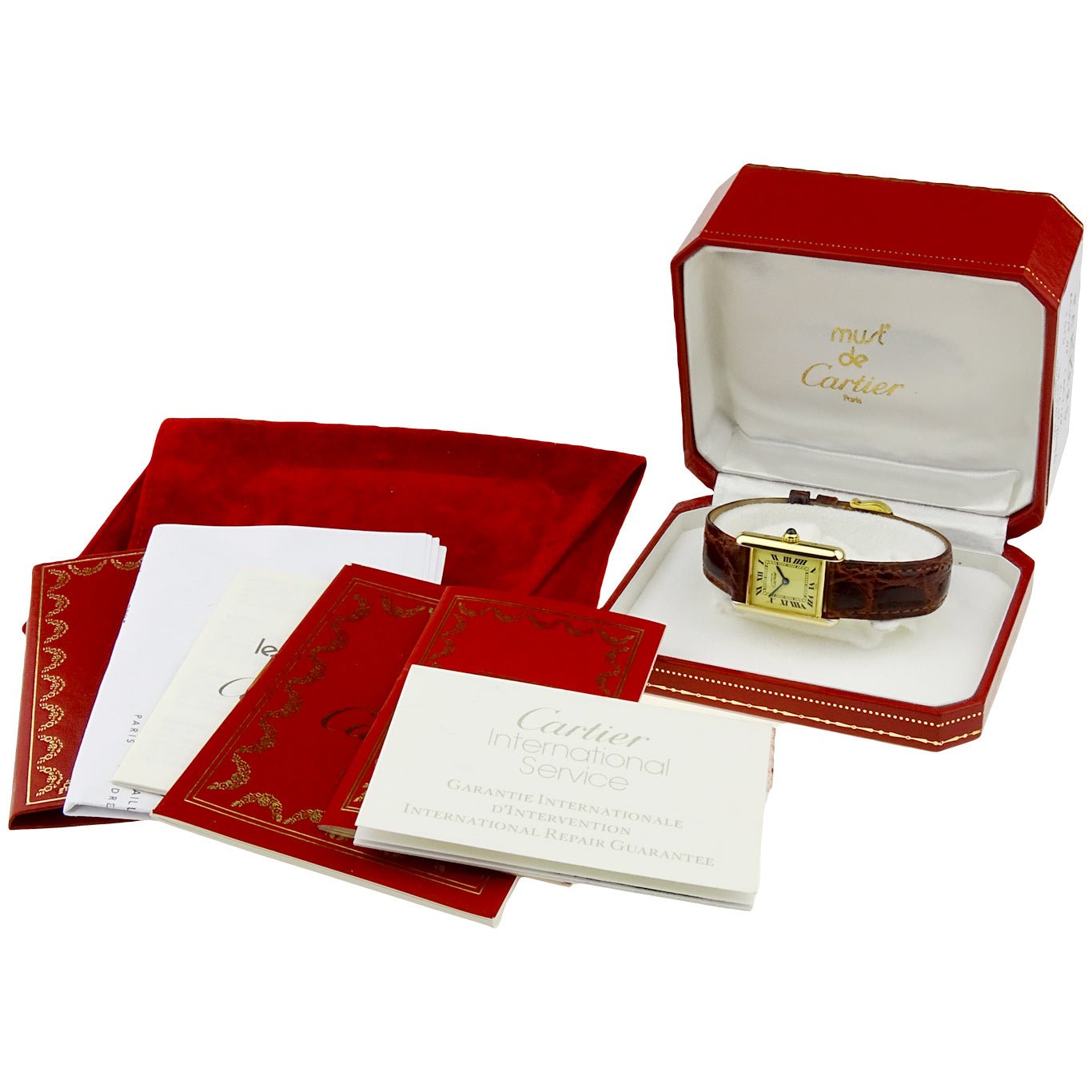 Cartier Must De Cartier Tank Gold Plate 1613
