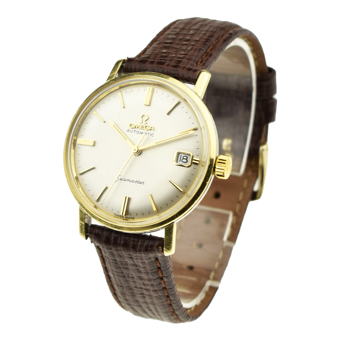 Omega Seamaster Vintage Gold Cap Wristwatch