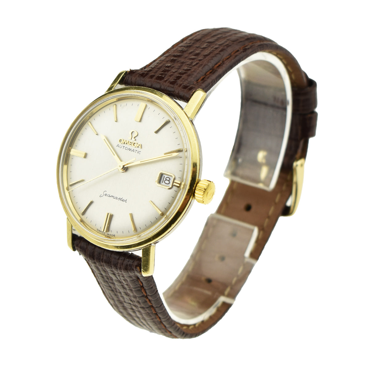 Omega Seamaster Vintage Gold Cap Wristwatch