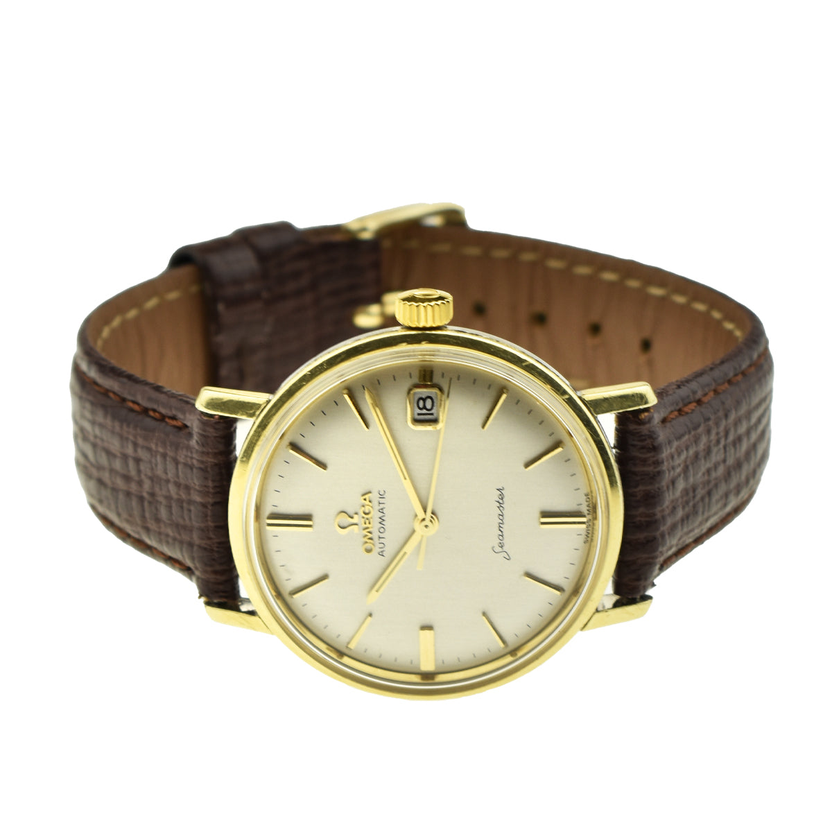 Omega Seamaster Vintage Gold Cap Wristwatch