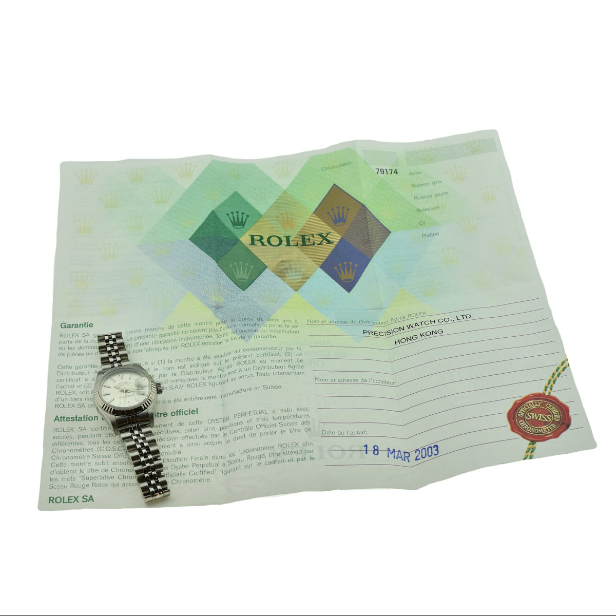 Rolex Lady Datejust Oyster Perpetual 79174
